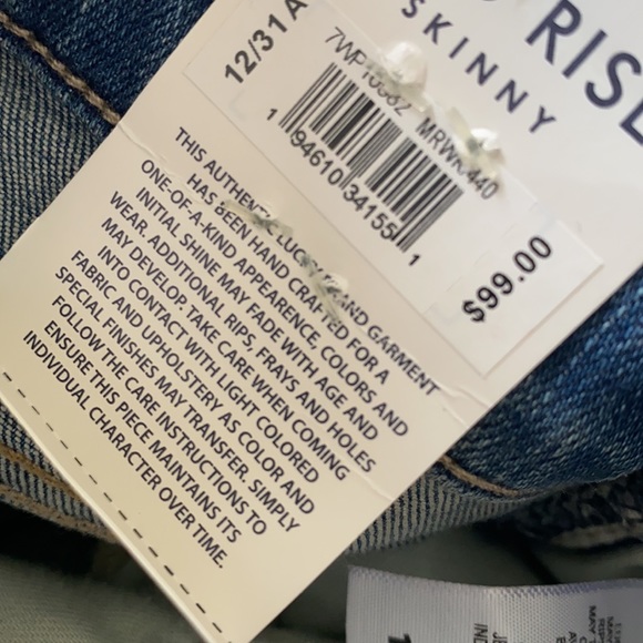Lucky Brand Mid Rise Skinny Jeans 12/31A - Picture 12 of 16